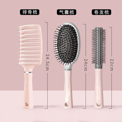 Macaron Rib Comb, Scalp Massage Comb, Fluffy Comb, Curly Hair Styling Comb, Curved Nine-Row Large Curved Comb Wholesale - image 4