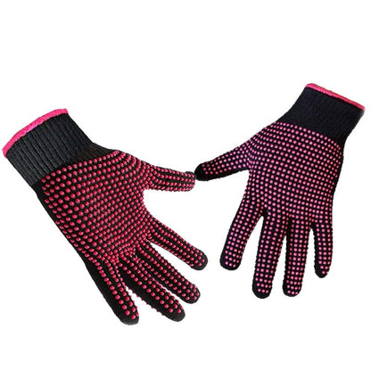 Hairdressing Silicone Dot Beads Heat-Insulating Anti-Scalding Gloves for Perm, Curling Iron, Curling Comb, Hair Straightener, Special Hair Straightening Comb - image 5