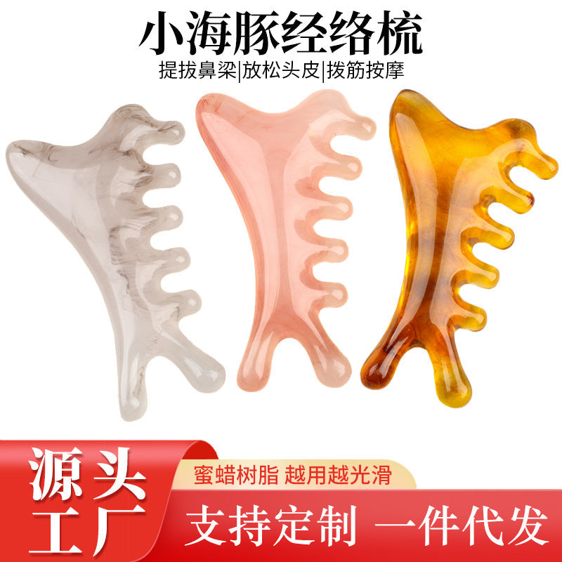 Scalp Meridian Multifunctional Four-In-One Massage Comb Meridian Massage Five-Tooth Massage Comb Head Therapy Scraping Comb - image 1