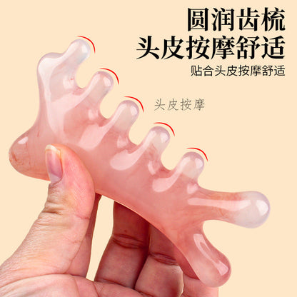 Scalp Meridian Multifunctional Four-In-One Massage Comb Meridian Massage Five-Tooth Massage Comb Head Therapy Scraping Comb - image 3