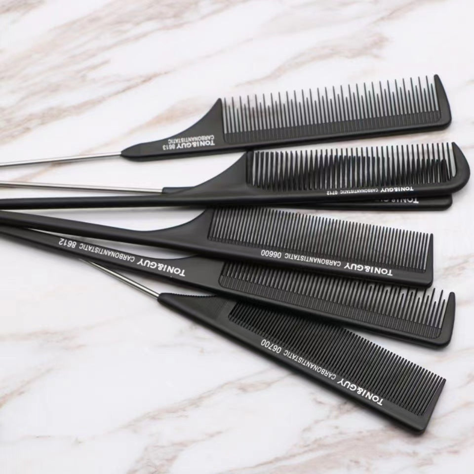 Hair Styling Partitioned Pointed Tail Comb Carbon Fiber Anti-Static High Temperature Resistant Fine Tooth Hairdressing Professional Hair Picking and Fluffing - image 3