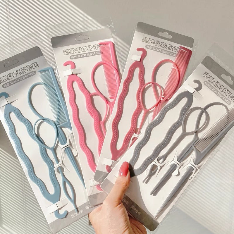 Children's Hair Braiding Tool Lazy Bun Hair Styling Needle Magic Tool for Girls Braids Hair Threading Hair Tying Device - image 1