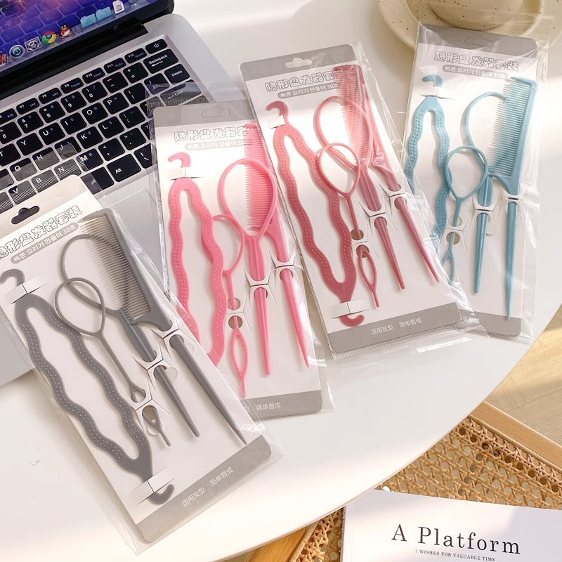 Children's Hair Braiding Tool Lazy Bun Hair Styling Needle Magic Tool for Girls Braids Hair Threading Hair Tying Device - image 2