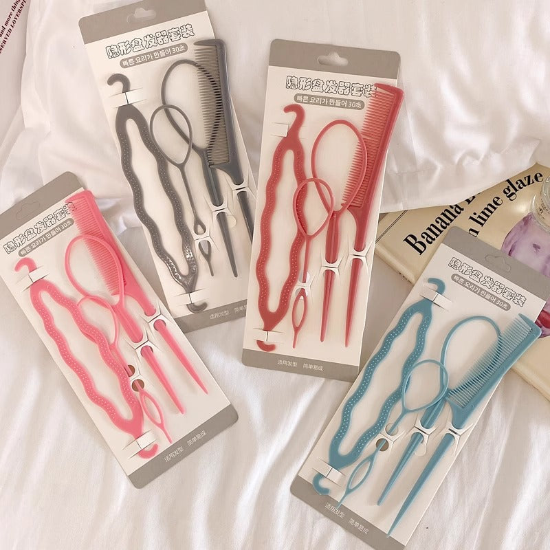 Children's Hair Braiding Tool Lazy Bun Hair Styling Needle Magic Tool for Girls Braids Hair Threading Hair Tying Device - image 4