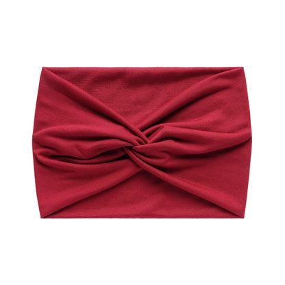 18cm Pure Color European and American Wide Version Cross Elastic Sports Headband Women's Yoga Antiperspirant Sweat-Absorbent Headband Hair Accessories Headscarf - image 5