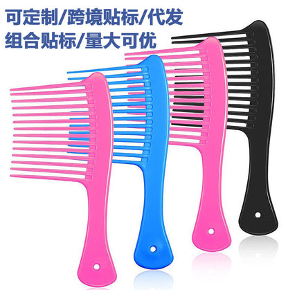 Extra-Large, Extra-Long Tooth Comb, Special Comb for Hair Extensions and Smoothing, Hair Salon Massage Curling Comb, Anti-Knot Axe Comb - image 1