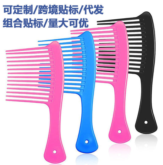 Extra-Large, Extra-Long Tooth Comb, Special Comb for Hair Extensions and Smoothing, Hair Salon Massage Curling Comb, Anti-Knot Axe Comb - image 1