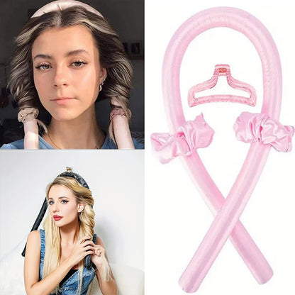 Sleeping Foam Sponge Curling Iron Hair Ring Set, Heat-Free Curling Wand, Hair Clip, Heat-Free Sleeping Curling Wand - image 1