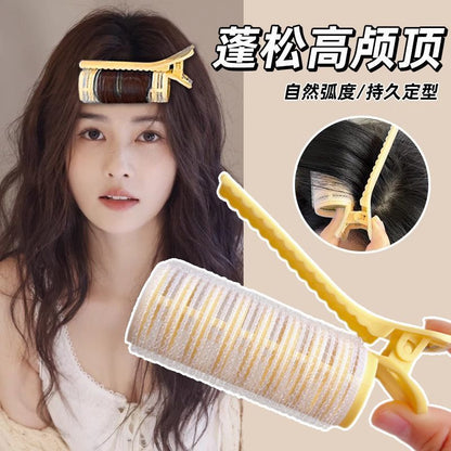 Korean New Style Curling Iron for Students, Fluffy Clip for Lazy People, Curling Iron for Hair Roots on Top of Head, Air Bangs Curling Iron - image 1