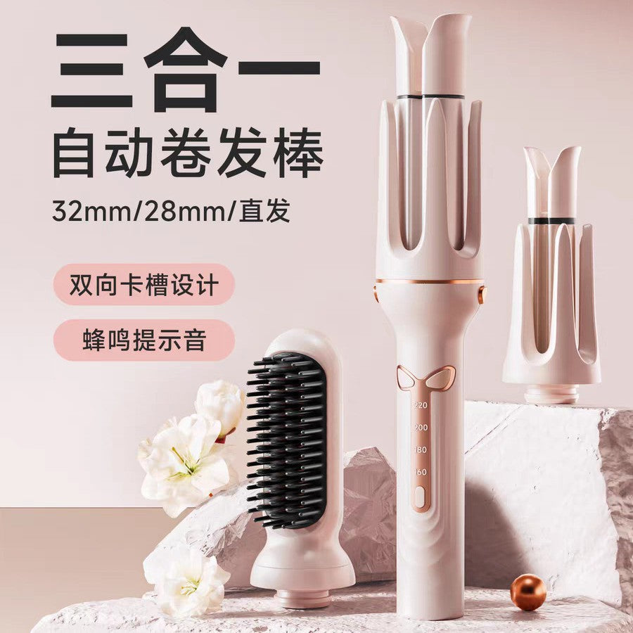 New Multifunctional 3-in-1 Curling Iron for Big Waves, Large Curls, Electric Curling Iron, Straightening Comb, Multi-Head Curling Iron - image 1