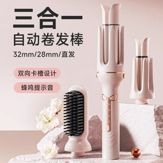 New Multifunctional 3-in-1 Curling Iron for Big Waves, Large Curls, Electric Curling Iron, Straightening Comb, Multi-Head Curling Iron - image 1
