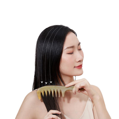 Natural Extra-Large Thick Yak Comb Wide-Tooth Horn Comb Head Meridian Comb for Curly Hair Special Household Anti-Pure - image 5