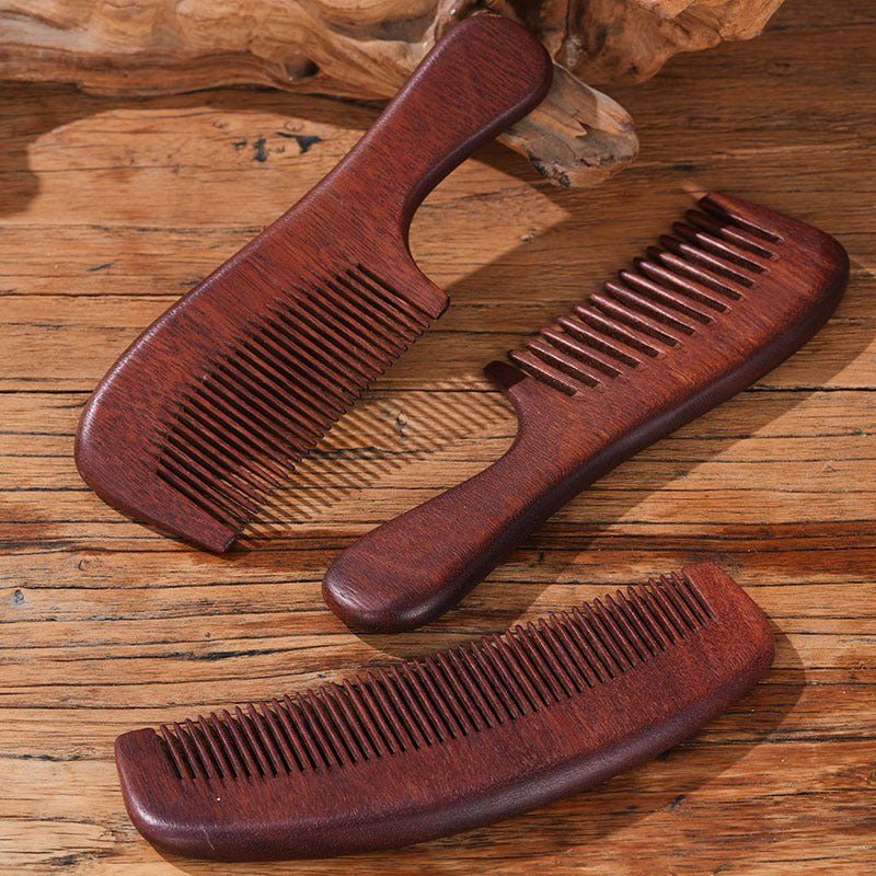 Wholesale Red Sandalwood Comb, Wide-Tooth Smooth Hair Comb, Fine-Tooth Holiday Gift, Antique Style Wooden Comb, Custom Logo - image 4