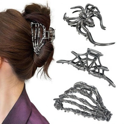 Minimalist Skull Claw Hair Clip for Women, Autumn Niche Design, Shark Clip with High-End Elegant, Large Size - image 1