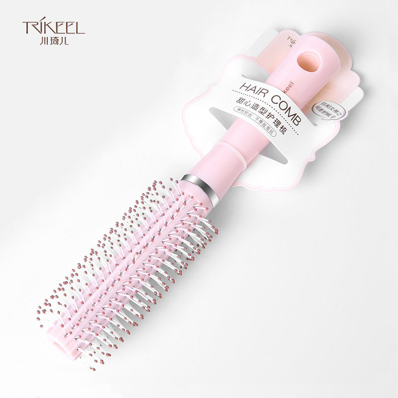 Carefully Selected Chuanqier Round Styling Comb for Curly Hair, Household Plastic Curling Comb, Cylindrical Inner Curling Comb - image 1