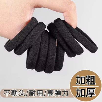 Black Internet Celebrity Hair Tie for Women, High Elastic Hair Tie for Adults, Durable Rubber Band, Hot Selling Thick Ponytail Hair Tie - image 3