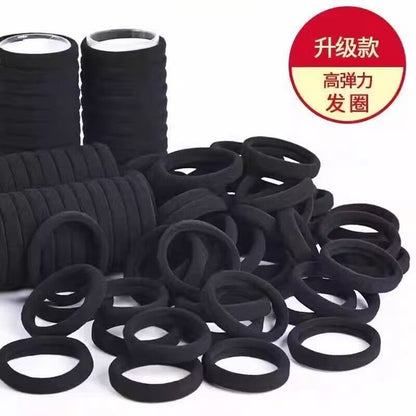 Black Internet Celebrity Hair Tie for Women, High Elastic Hair Tie for Adults, Durable Rubber Band, Hot Selling Thick Ponytail Hair Tie - image 4