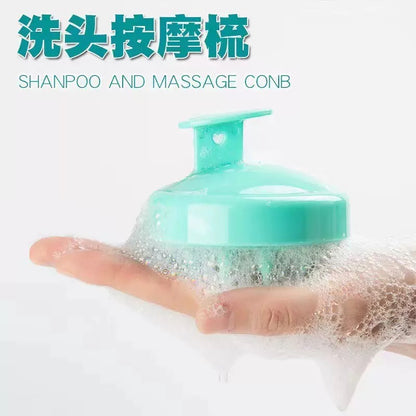 Temu Cross-Border Shampoo Brush Silicone Soft-Head Massage Brush for Home Use to Clean Scalp and Hair, Dual-Use for Dry and Wet Hair, Hair Washing Tool - image 3