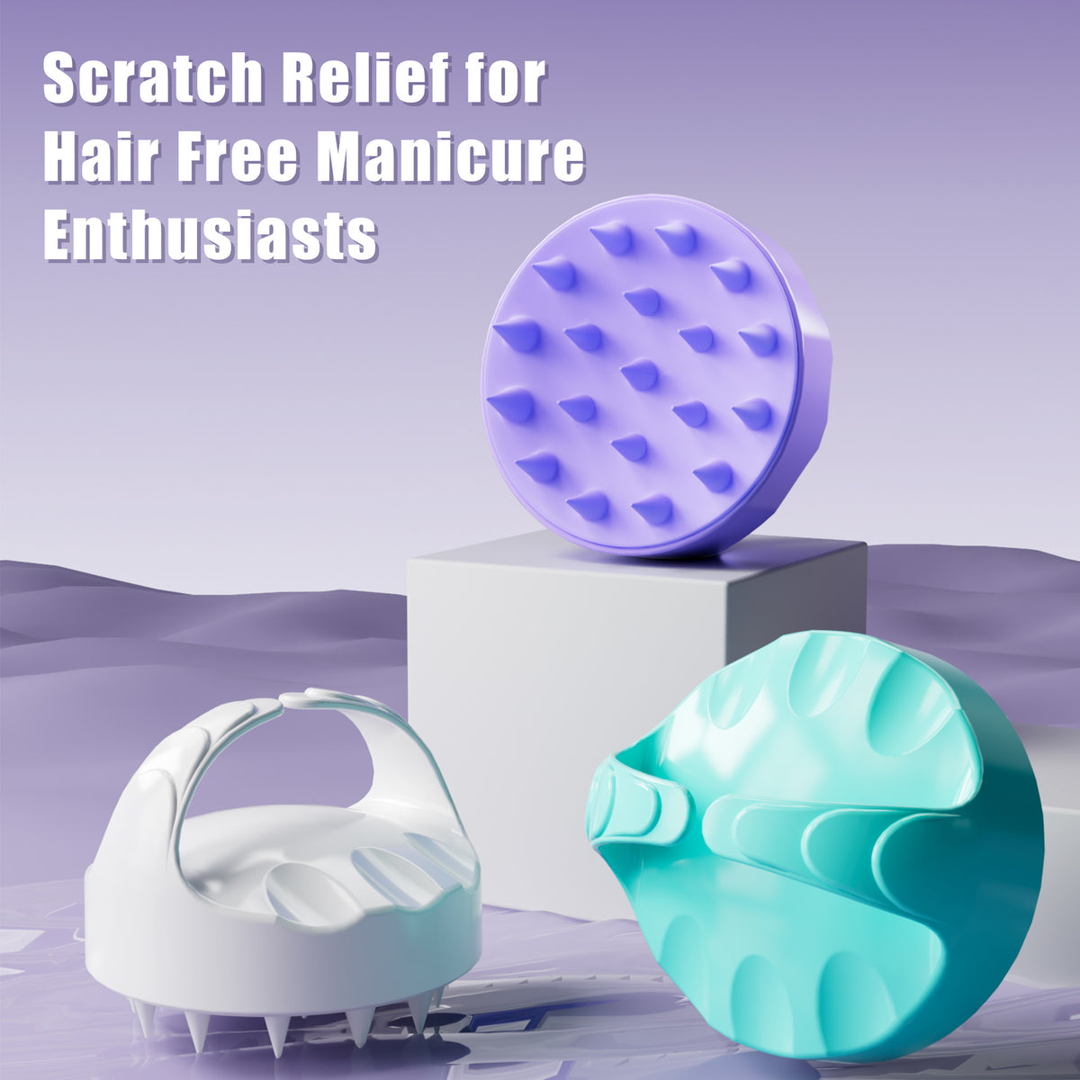 Temu Cross-Border Shampoo Brush Silicone Soft-Head Massage Brush for Home Use to Clean Scalp and Hair, Dual-Use for Dry and Wet Hair, Hair Washing Tool - image 4