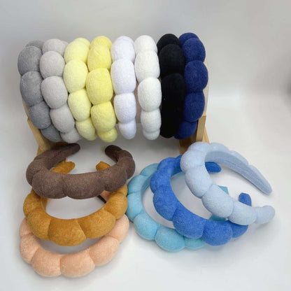 Amazon European and American Cross-Border Hair Accessories for Women, Cloud Sponge Headband for Washing Face, High Crown Hairband for Makeup Application and Removal, Hairband for Women - image 2