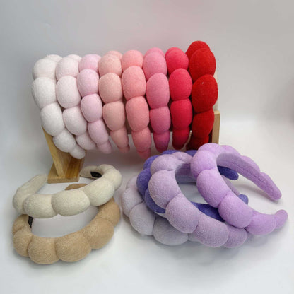 Amazon European and American Cross-Border Hair Accessories for Women, Cloud Sponge Headband for Washing Face, High Crown Hairband for Makeup Application and Removal, Hairband for Women - image 3