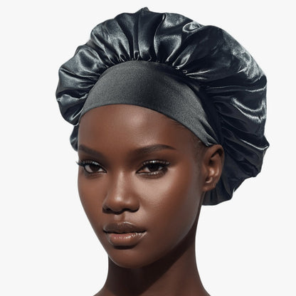 European and American Cross-Border Wide-Brimmed High-Elastic Satin Sleep Cap, Fashionable Beauty Satin Sleep Cap for Women, Silk Satin Hair Care Cap Headscarf - image 3