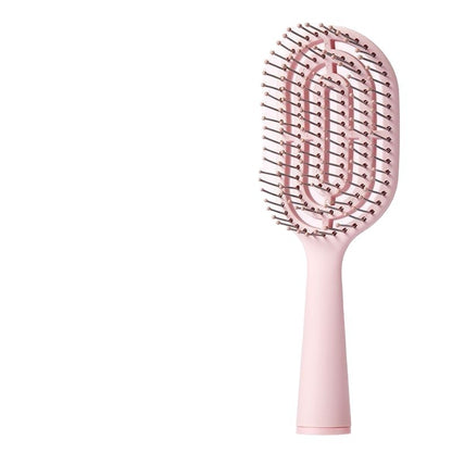 Portable Hollow-Out Bone Comb Macaron Fluffy High-Top Curly Hair Styling Massage Ribbed Air Cushion Comb Vertical Hollow-Out Design - image 5