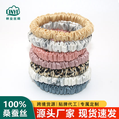 19 Momme 1cm Silk Hair Tie, 100% Silk Small Hair Tie, Hair Accessory with a High-End Feel, Mulberry Silk Scrunchie - image 1