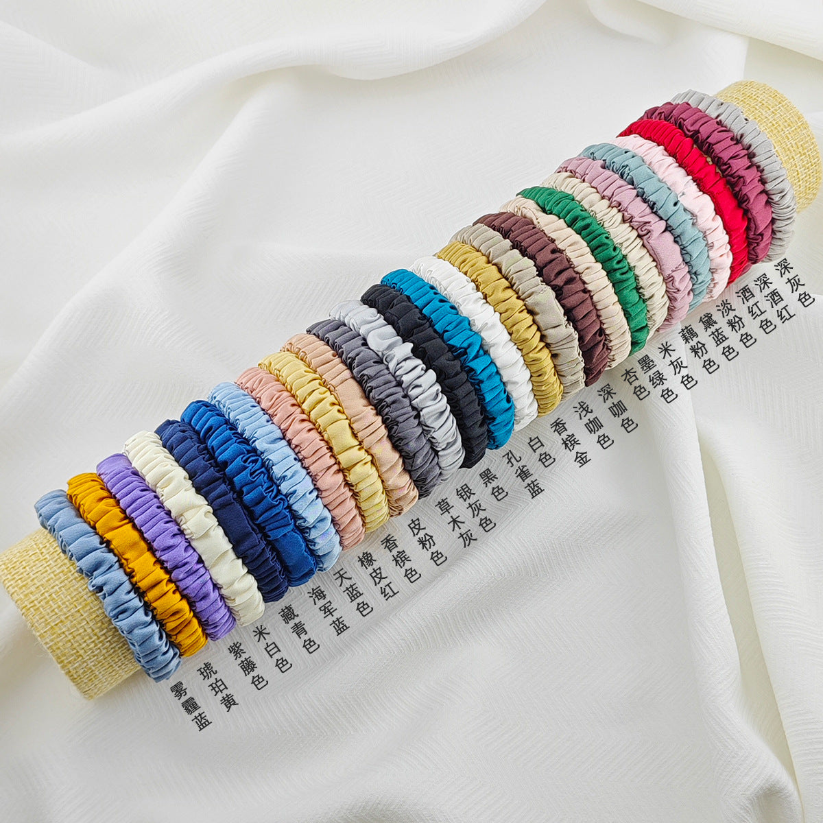 19 Momme 1cm Silk Hair Tie, 100% Silk Small Hair Tie, Hair Accessory with a High-End Feel, Mulberry Silk Scrunchie - image 2