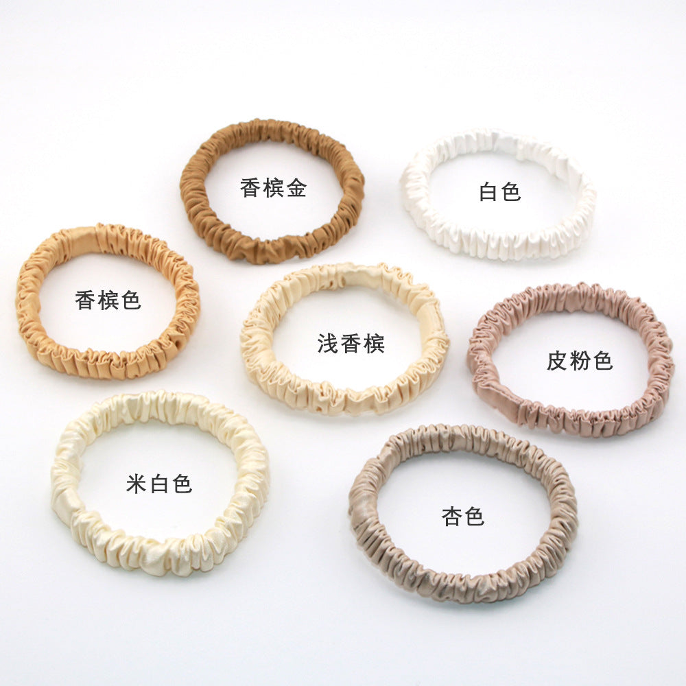 19 Momme 1cm Silk Hair Tie, 100% Silk Small Hair Tie, Hair Accessory with a High-End Feel, Mulberry Silk Scrunchie - image 4
