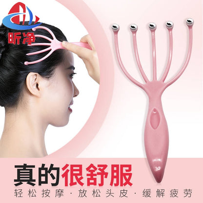 Head Massage 5-Claw Finger Head Massager Scalp Massage Head Scratching Artifact Itchy Scratching Head Active Roller Ball - image 1