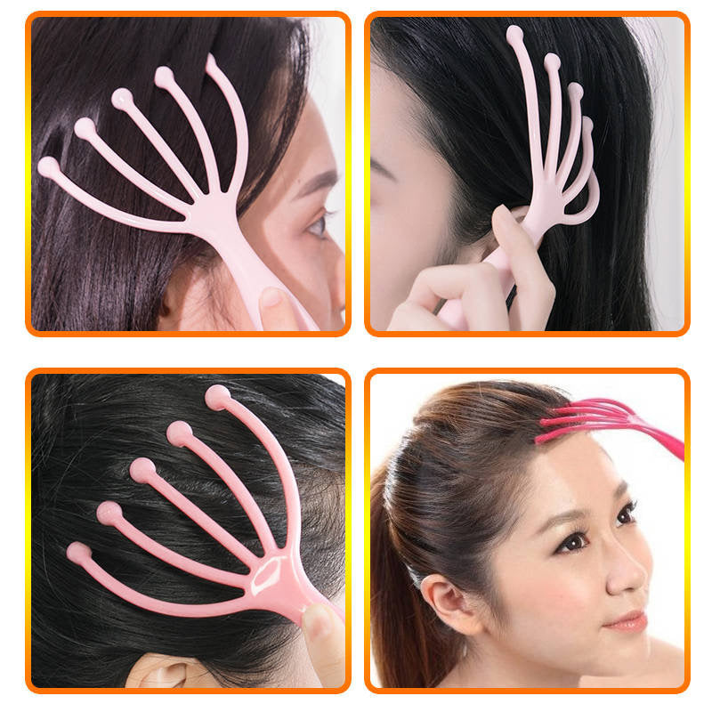 Head Massage 5-Claw Finger Head Massager Scalp Massage Head Scratching Artifact Itchy Scratching Head Active Roller Ball - image 3