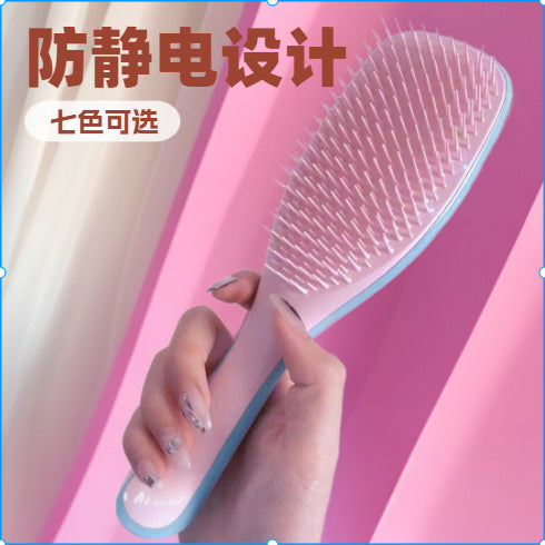 Cross-Border Smooth Hair Massage Comb for Women with Curly Hair Air Bag Comb Anti-Knot Air Cushion Comb for Women Home Anti-Static Portable Comb - image 1