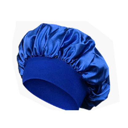 Cross-Border Women's Wide-Brimmed High-Elastic Hat Satin Nightcap Hairdressing Shower Cap High-End Material Satin Hair Care Cap - image 3