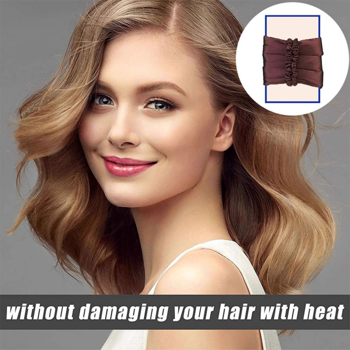 Cross-Border Sports Style Heat-Free Curling Iron for Hairdressing Without Damaging Hair, Lazy Big Waves, Sleep-Washable Silk Curling Iron - image 3