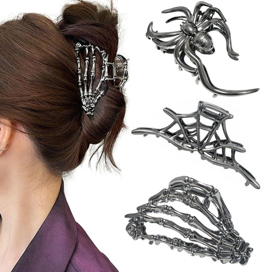 Cross-Border Halloween Hairpin Bat Claw Clip Minimalist Hair Accessory Bat Hairpin Bun Back of the Head Shark Clip - image 1