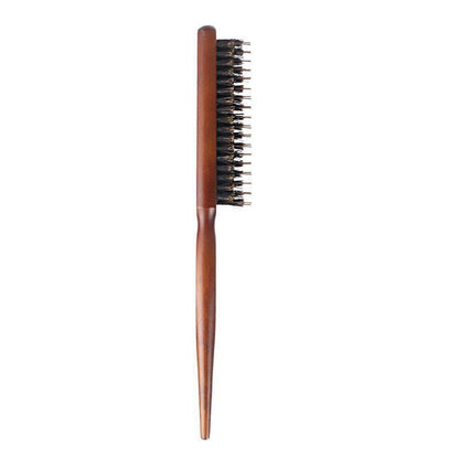 Boar Bristle Comb for Women, Narrow Teeth, Volumizing, Anti-Tangle, Smooth Hair, Three-Row Comb, Fine Teeth, Curly Hair, Beauty Styling - image 5