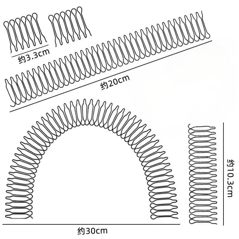 Titanium Steel Hair Accessories Hair Clip Set Invisible Back of the Head Clip Children's Hair Bun Maker Hairband Hairpin - image 2