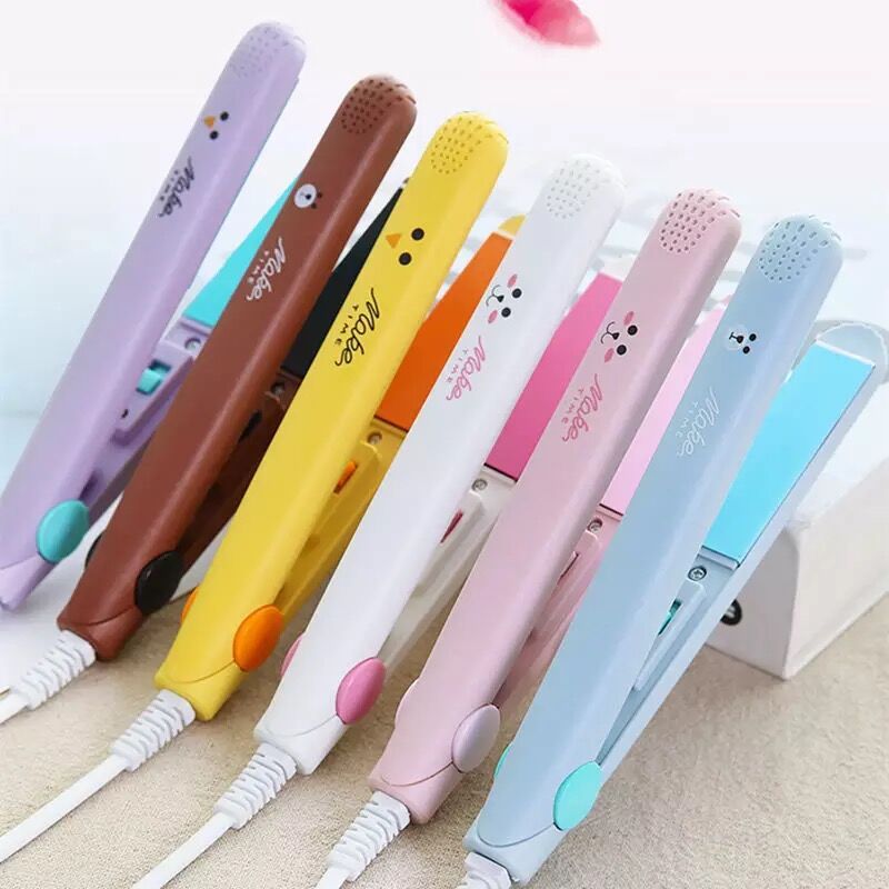 Mini Curling Iron, Straight and Curling Dual-Purpose Hair Straightener, Plastic Box Packaging, Small Splint Ironing Board, Student Dormitory Factory Direct Sale - image 2