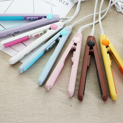 Mini Curling Iron, Straight and Curling Dual-Purpose Hair Straightener, Plastic Box Packaging, Small Splint Ironing Board, Student Dormitory Factory Direct Sale - image 4