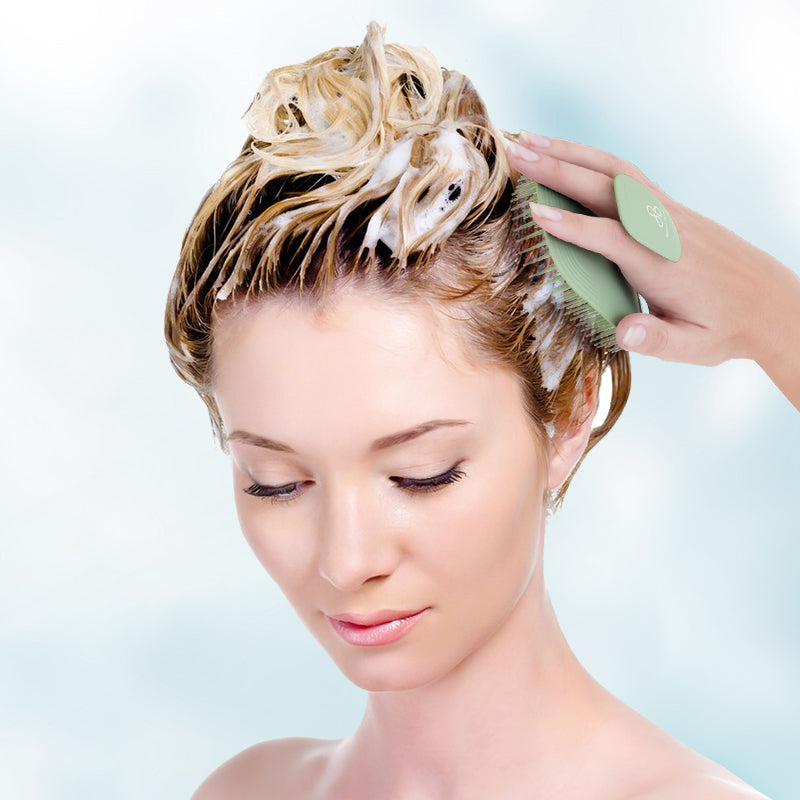 Douyin Hair Washing Comb Massage Brush for Washing the Head, Dual-Use for Dry and Wet Hair, Multifunctional Scalp Shampooing and Cleaning Comb, Meridian Brush W - image 4