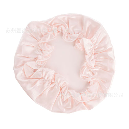Silk Sleep Cap Mulberry Silk Hair Care Cap Silk Cap Sleep Cap Home Cap Japanese Bath Cap Cross-Border Amazon Exclusive - image 5