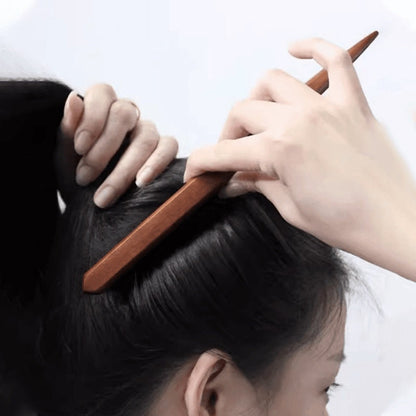 Boar Bristle Narrow Tooth Comb Hairdressing Three-Row Hair Comb Fluffy Styling Long Handle Makeup Pointed Tail Curly Hair Comb - image 3