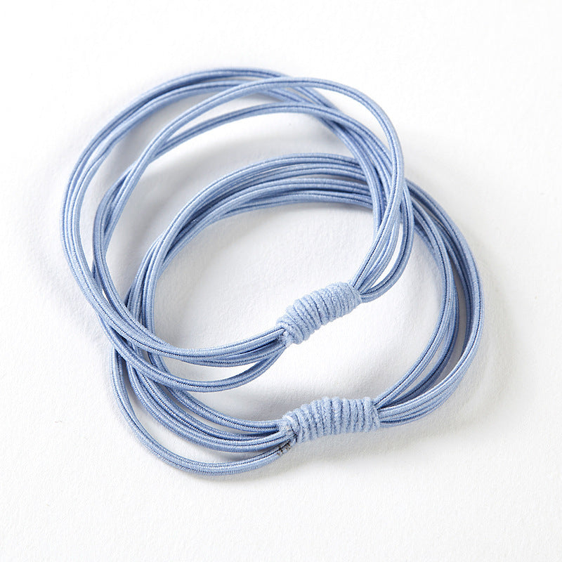 Korean Version of the New Four-In-One Internet Celebrity High-Elastic Rubber Band Hair Tie Durable Basic Hair Rope Simple Hair Accessories Headband - image 3