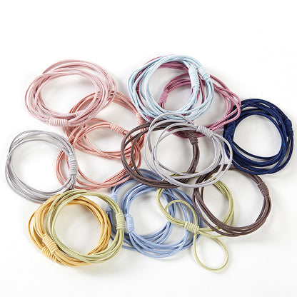 Korean Version of the New Four-In-One Internet Celebrity High-Elastic Rubber Band Hair Tie Durable Basic Hair Rope Simple Hair Accessories Headband - image 4