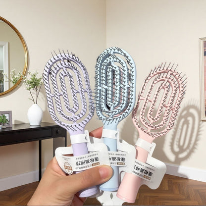 Portable Hollow Rib Comb for Curling Hair Styling, Fluffy Crown Cushion Comb for Home Use - image 1
