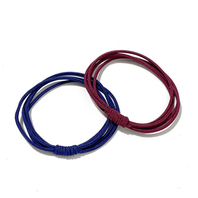 4-in-1 Hair Rope Korean Style Simple High Elastic Basic Hair Rope Hair Tie Women's Hair Rubber Band Hair Accessories Wholesale - image 5
