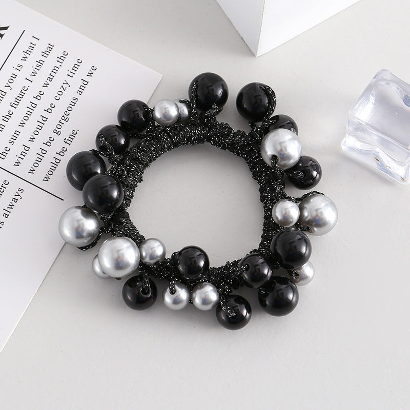 Korean Style Hair Accessories for Women, Fashionable Updo Hair Ties, Pearl Hair Ties, Handmade Hair Accessories, Ponytail Hair Ties - image 2