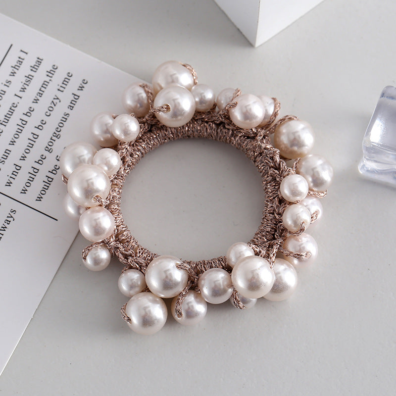 Korean Style Hair Accessories for Women, Fashionable Updo Hair Ties, Pearl Hair Ties, Handmade Hair Accessories, Ponytail Hair Ties - image 3
