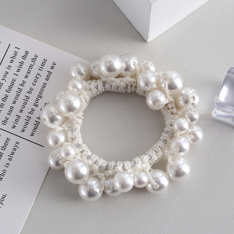 Korean Style Hair Accessories for Women, Fashionable Updo Hair Ties, Pearl Hair Ties, Handmade Hair Accessories, Ponytail Hair Ties - image 4